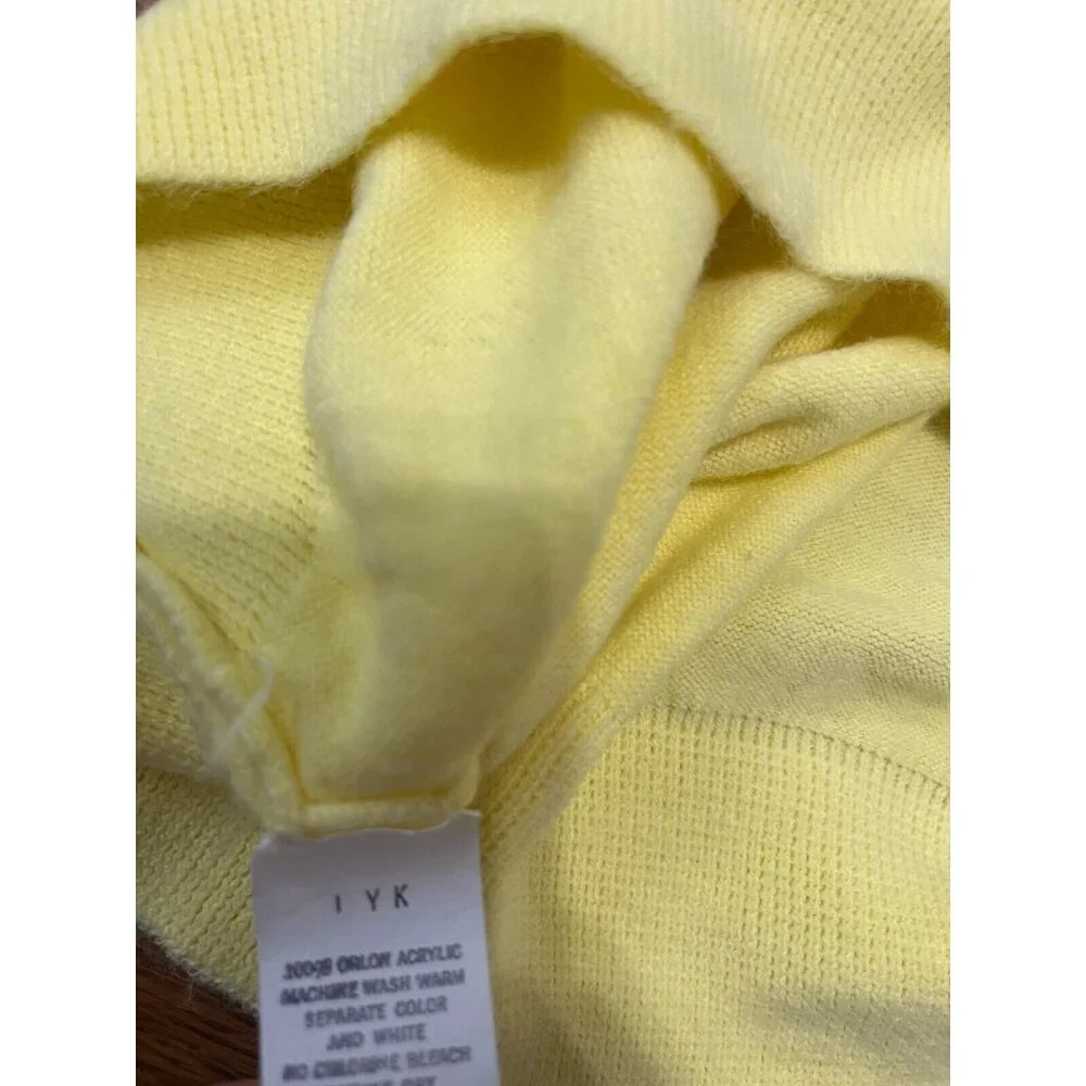 Vintage Pickering Mens Sweater Sz Large Sports Illustrated Acrylic Yellow Golf